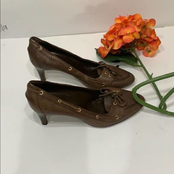 BALENCIAGA LEATHER BROWN PUMPS SIZE 40 US … - Picture 2 of 8